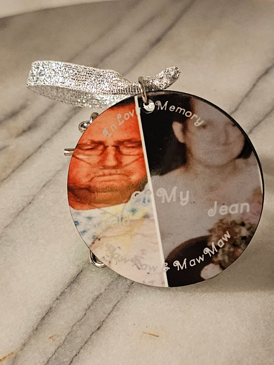 2 inch In Loving Memory of my Mom and Dad sublimation Christmas Oranment