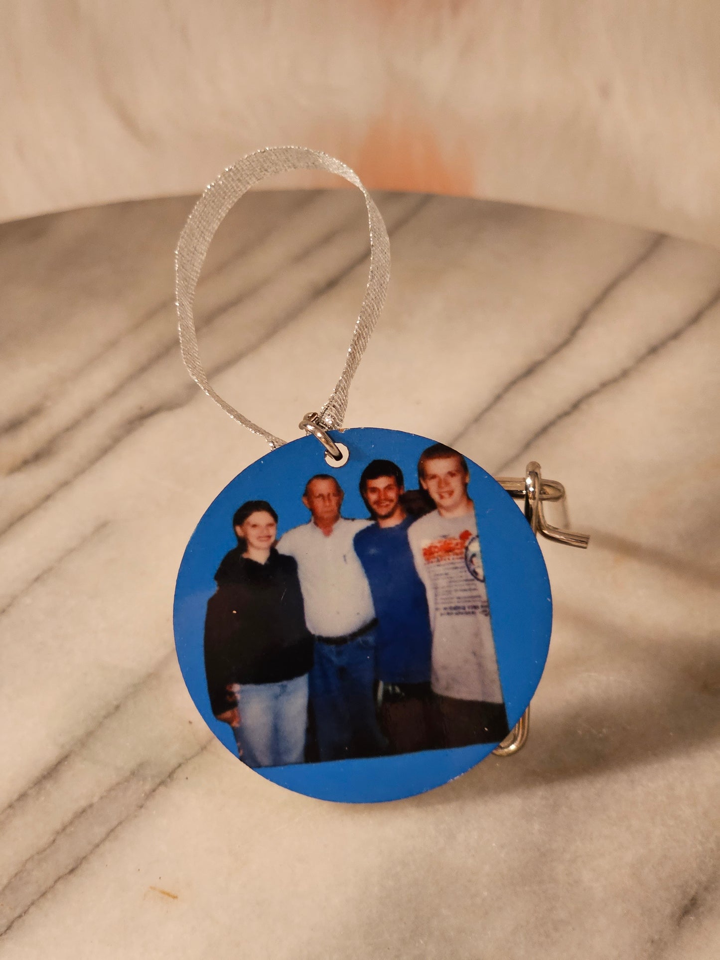 2 inch PawPaw and grandkids sublimation Christmas Oranment