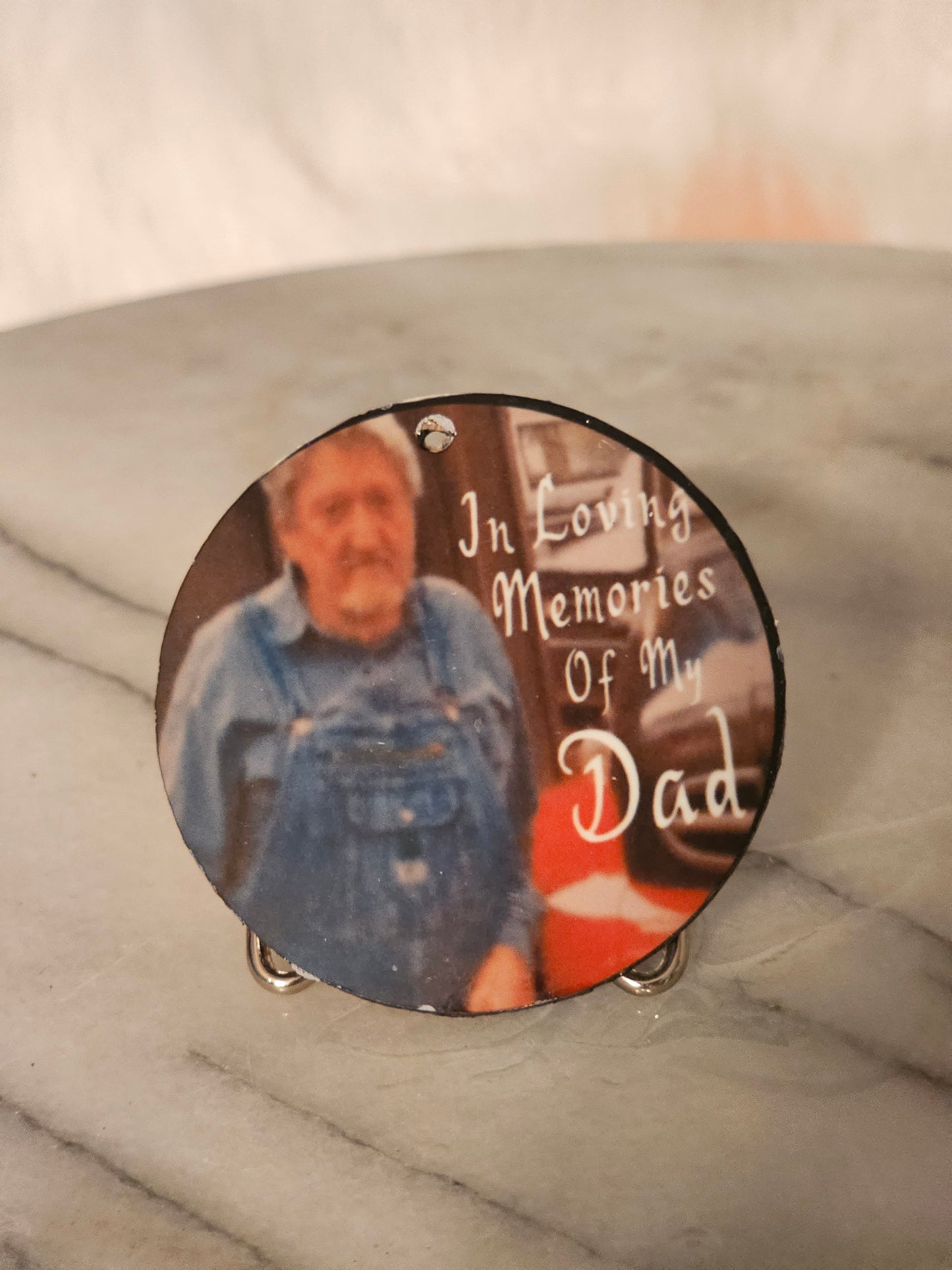 2 inch Personal In Memory of dad sublimation keychain