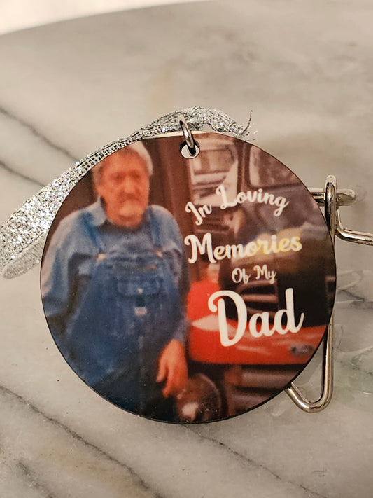 2 inch sublimation In loving Memory with my Dad Christmas Oranment