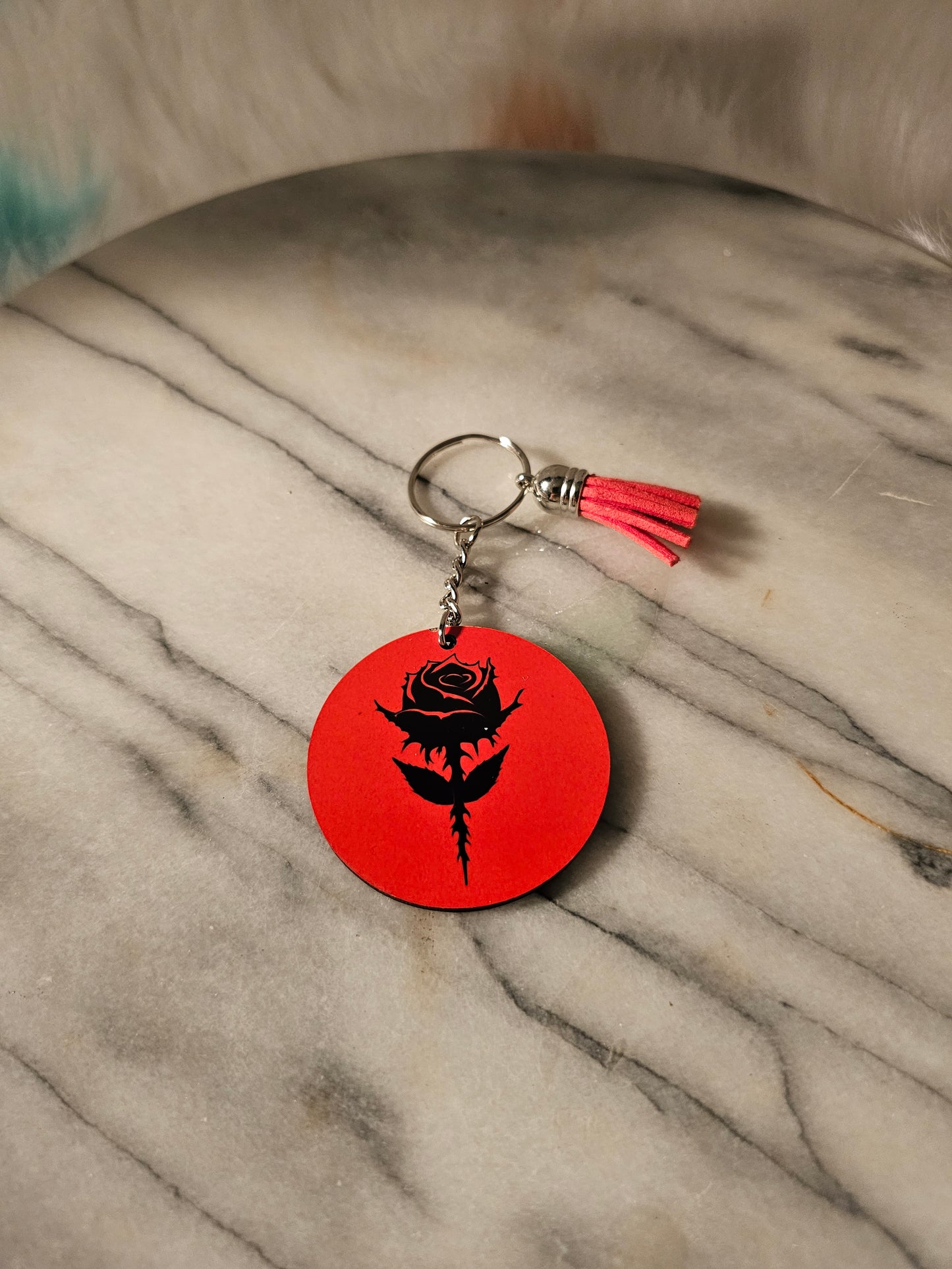 2 inch sublimation My flower Keychain.