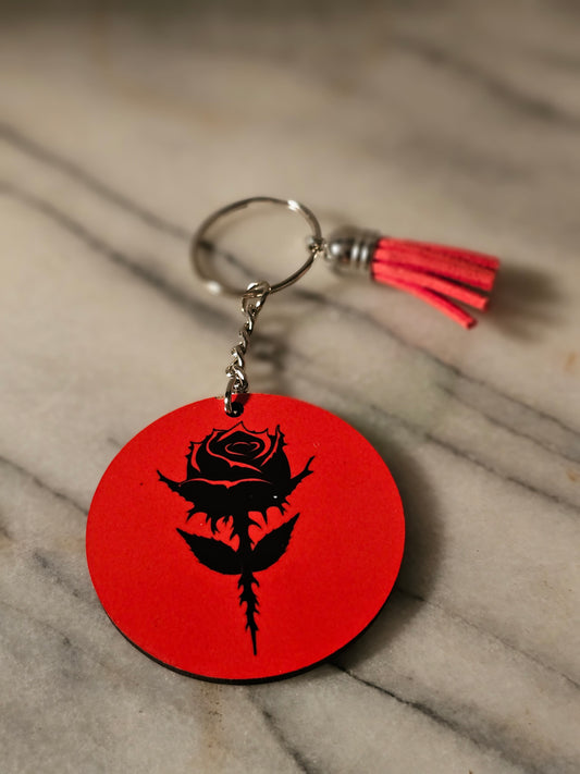 2 inch sublimation My flower Keychain.