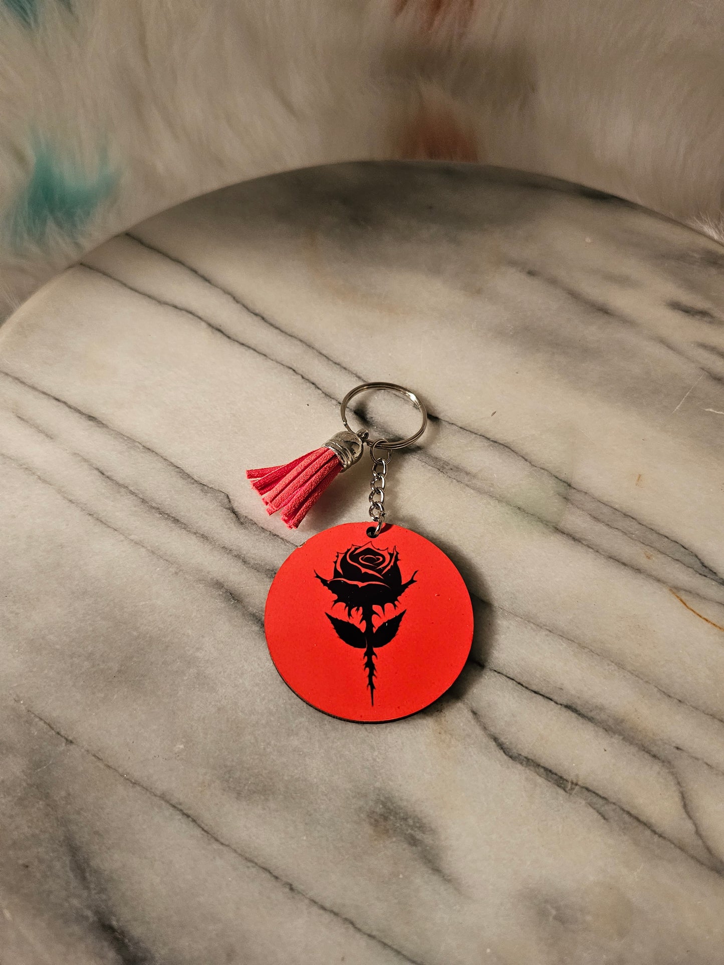 2 inch sublimation My flower Keychain.