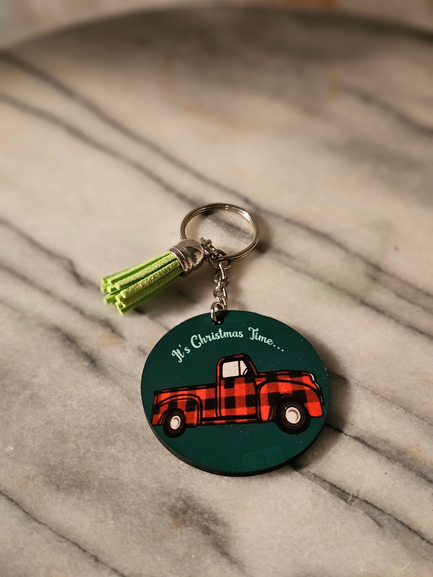 2 inch sublimation It's Christmas time Keychain