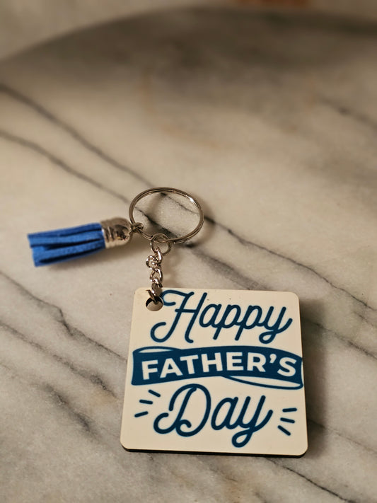 Sublimation square Happy Father's day Keychain.