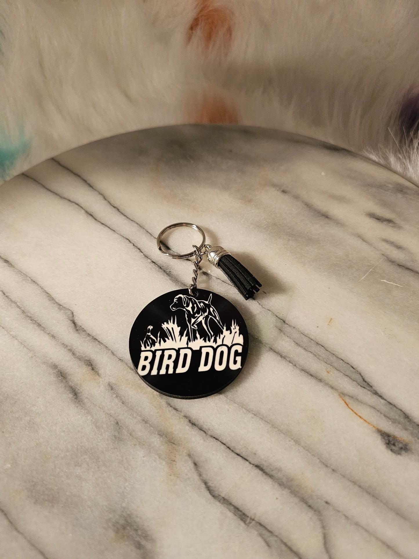 Sublimation hunting bird dog Keychain