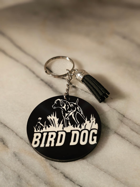 Sublimation hunting bird dog Keychain