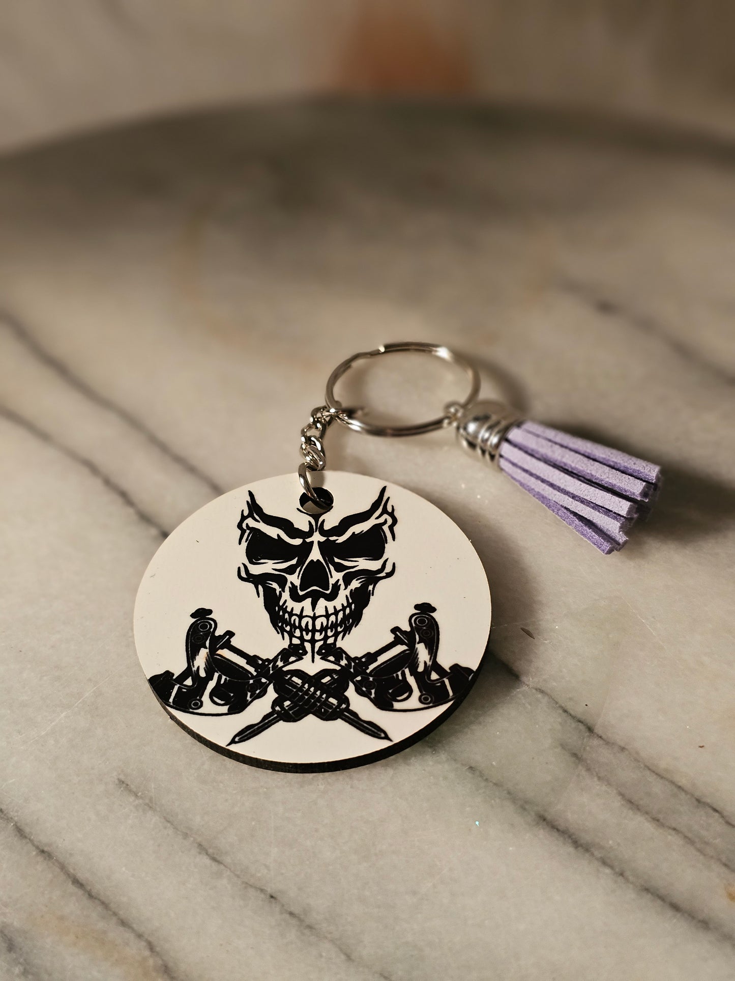 Sublimation round I will get you Keychain