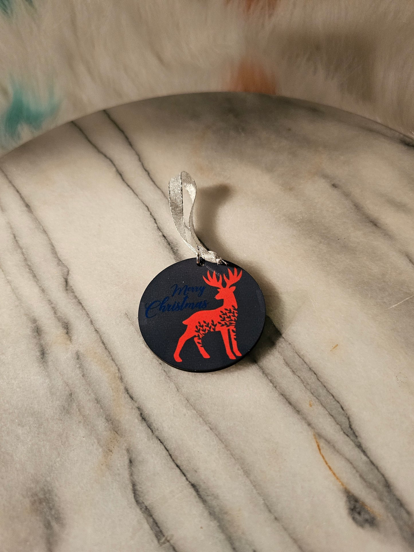 2 inch sublimation deer Christmas oranment for your tree