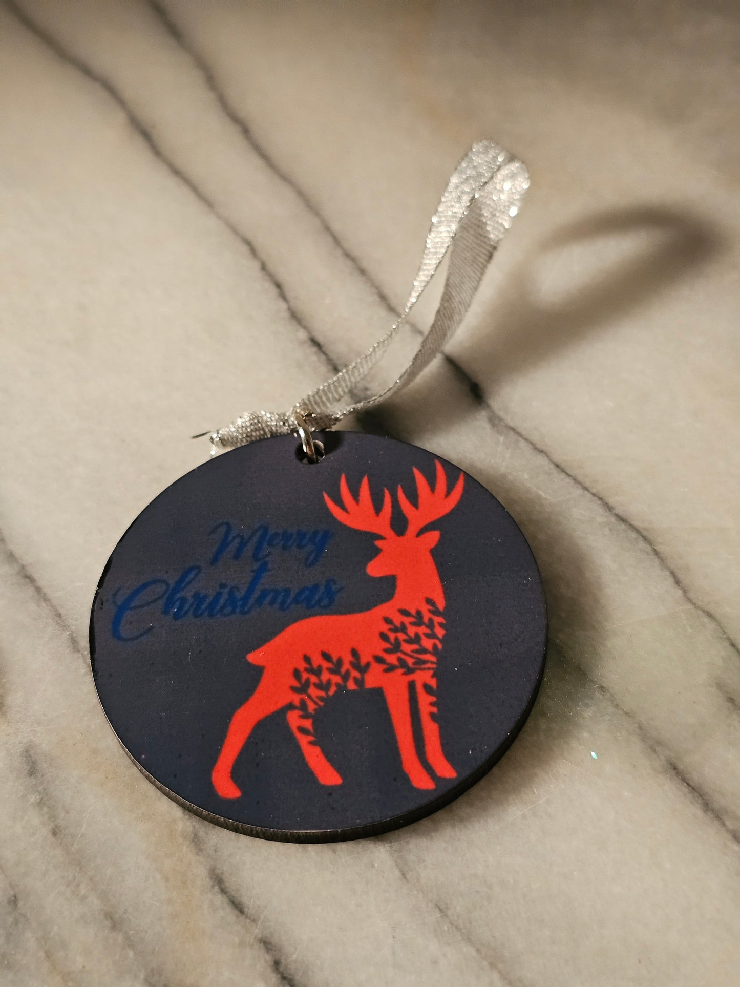 2 inch sublimation deer Christmas oranment for your tree