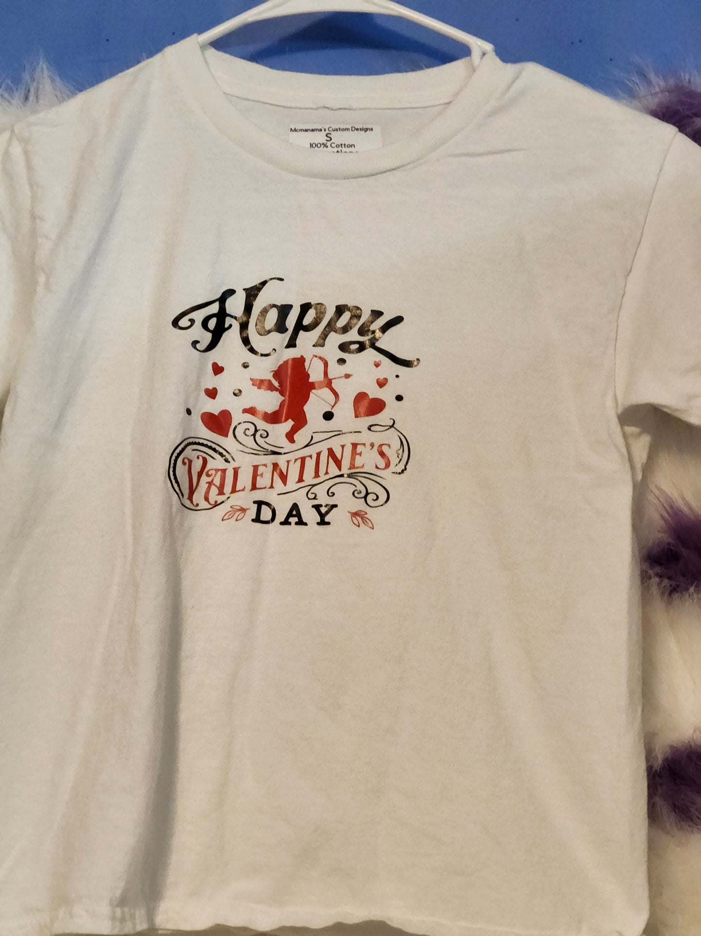 Size S 100% cotton Happy valentines day tshirt