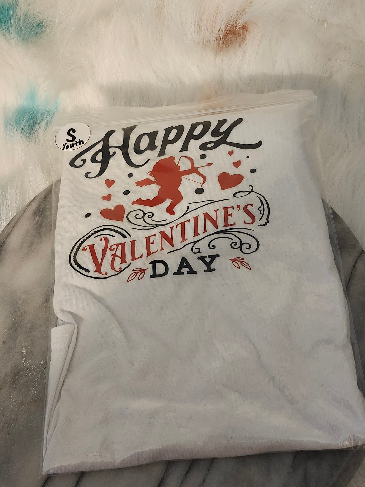 Size S 100% cotton Happy valentines day tshirt