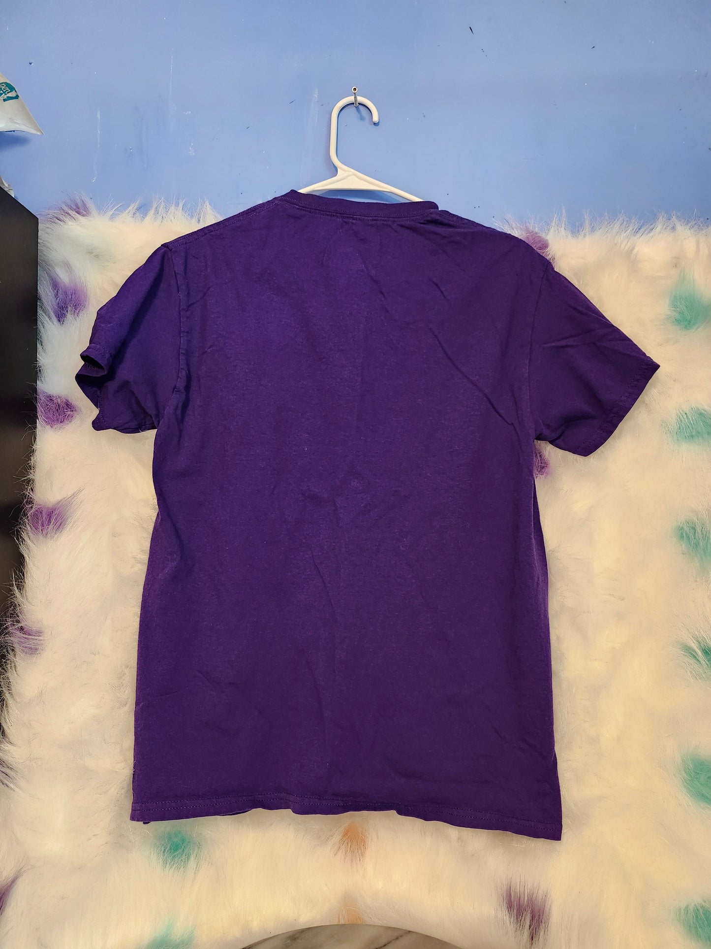 SizeM 100% cotton Purple shirt with Skull