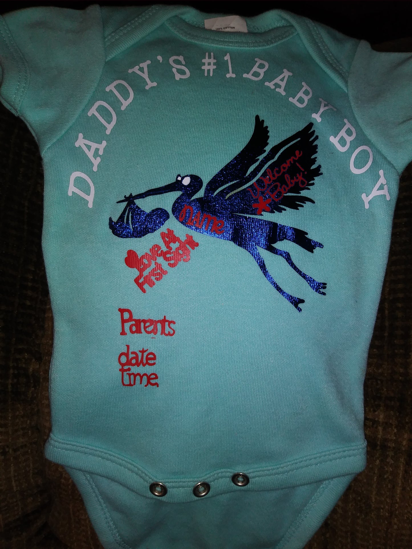 Daddy's #1 baby boy onesies