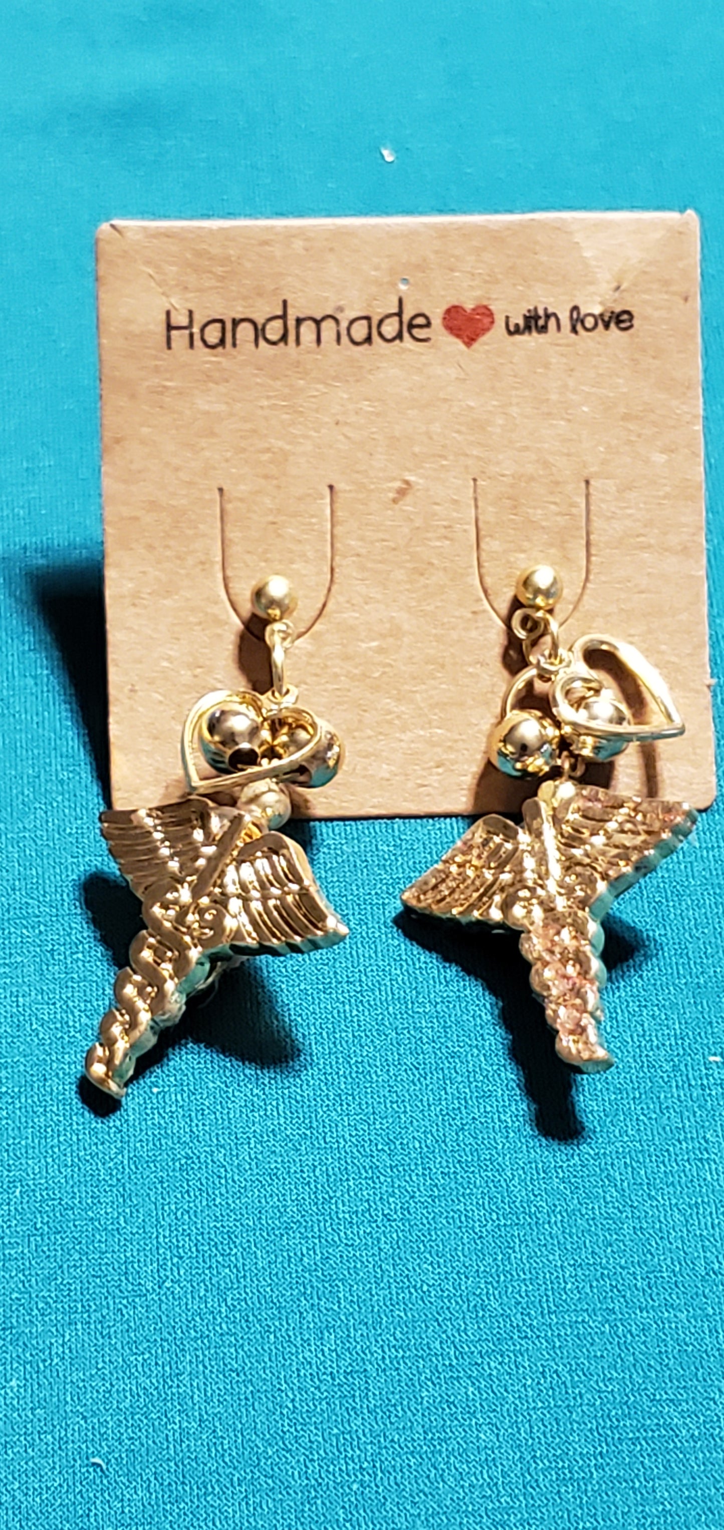 Gold plated Angel earrings