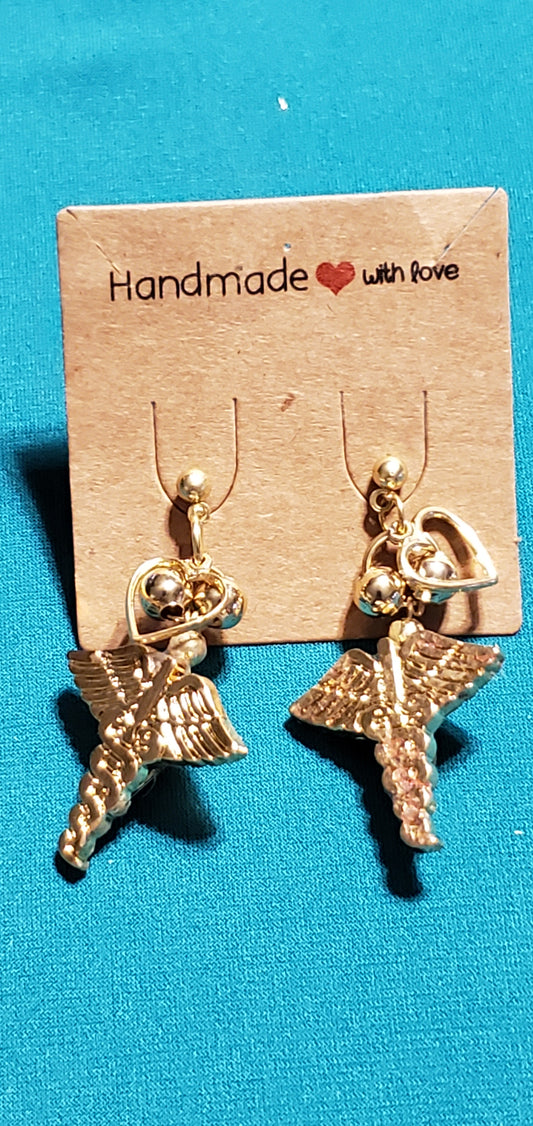 Gold plated Angel earrings