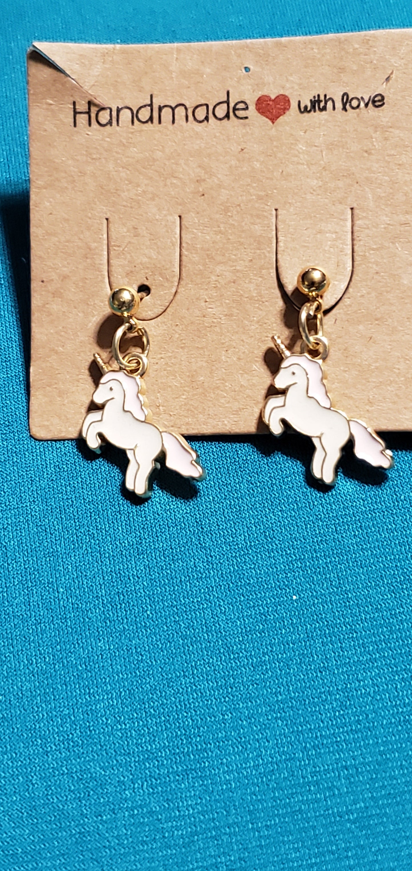 Pink Unicorn earrings