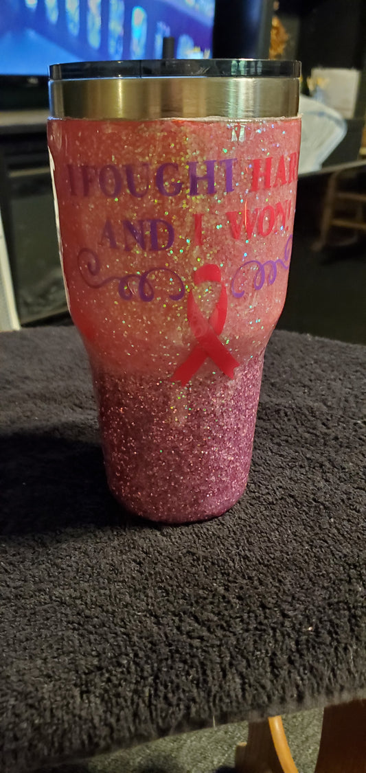 Cancer free 30 oz Built tumbler cup