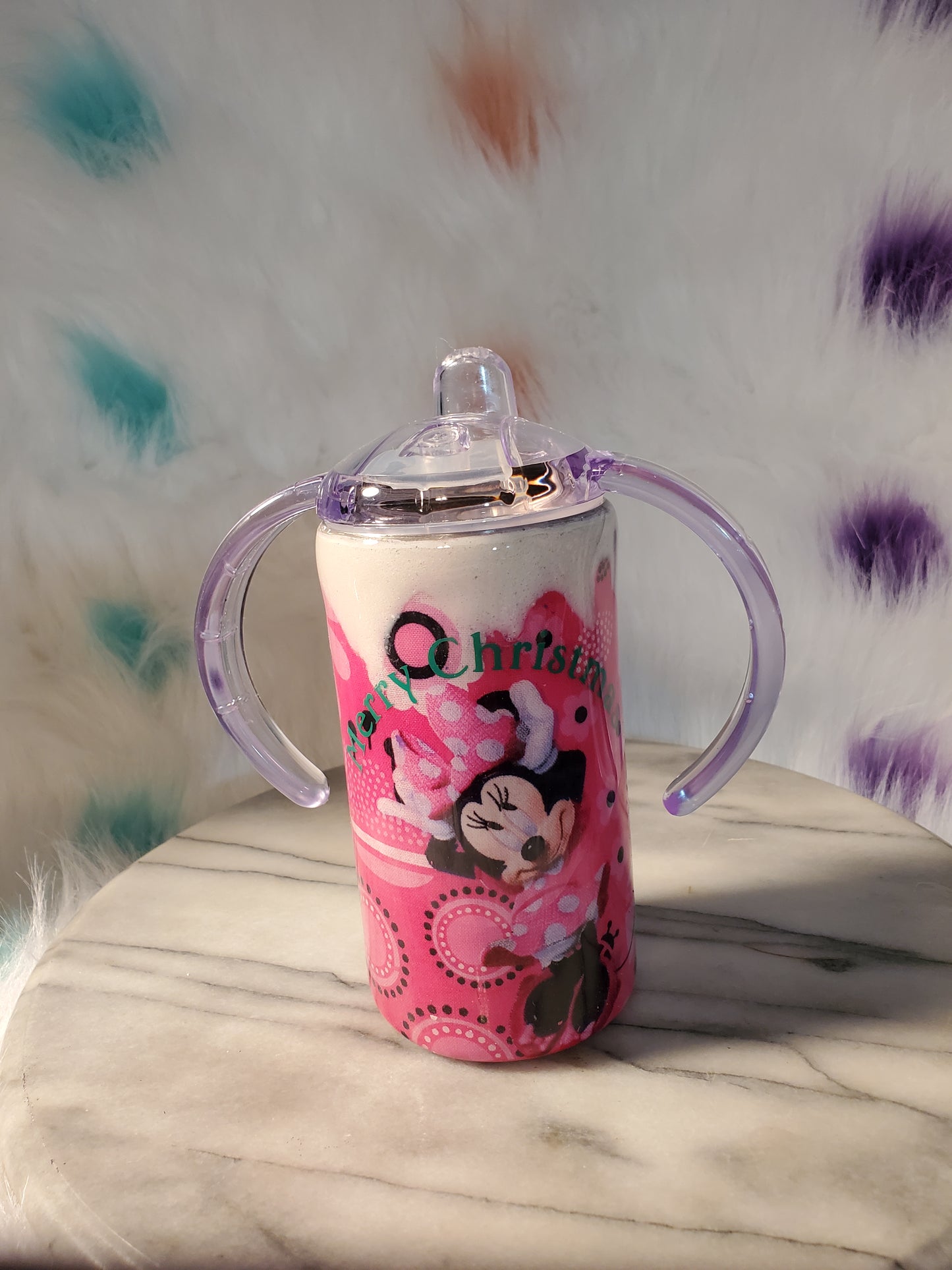 12 oz Minnie mouse stainless steel skippy cup