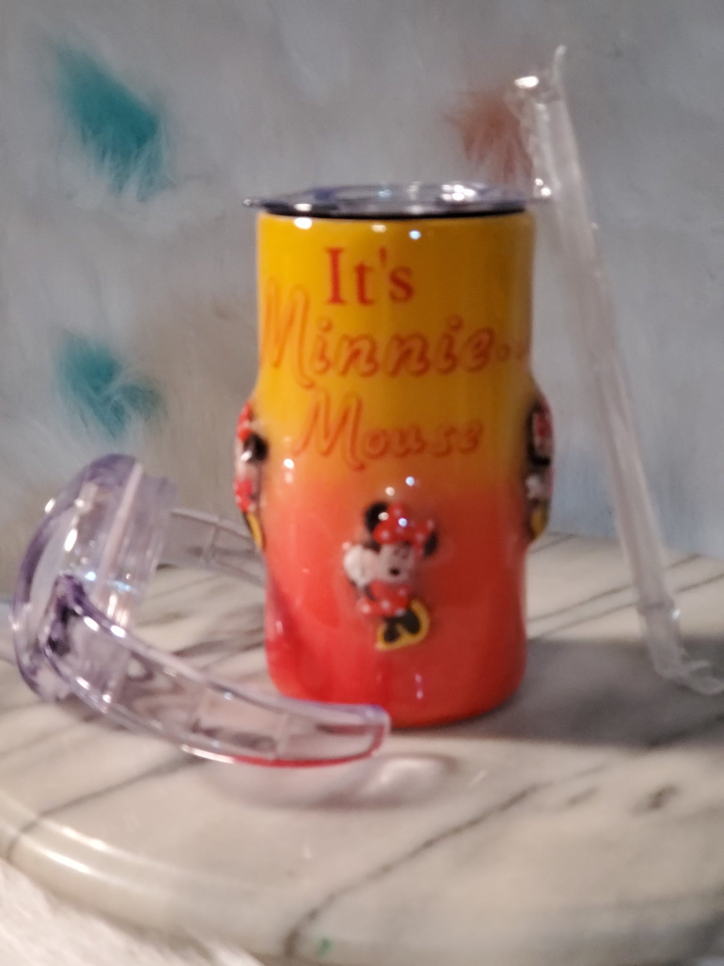 12 oz Stainless steel Minnie Mouse sippy cup