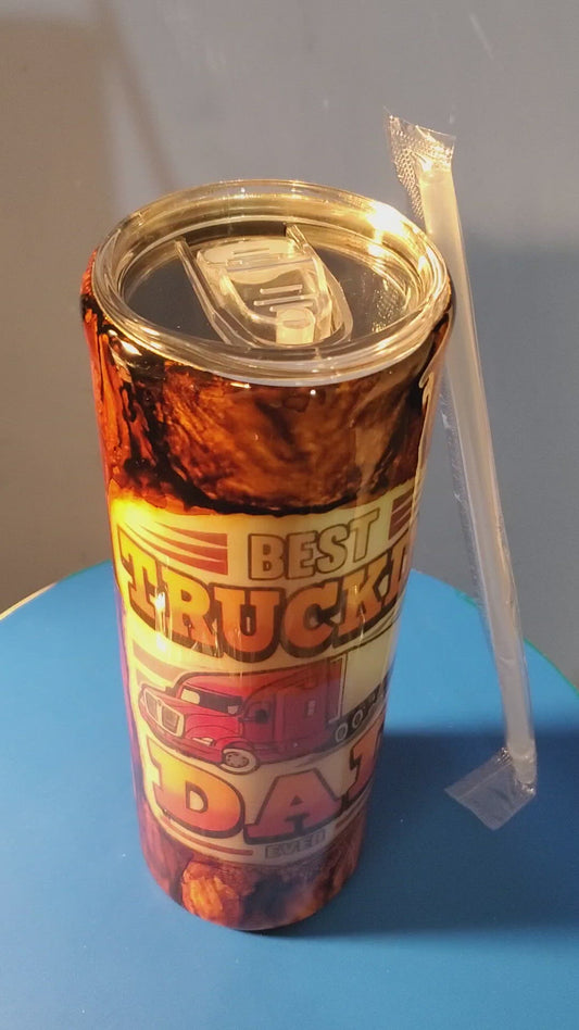 Best truck driver Dad tumbler Cup