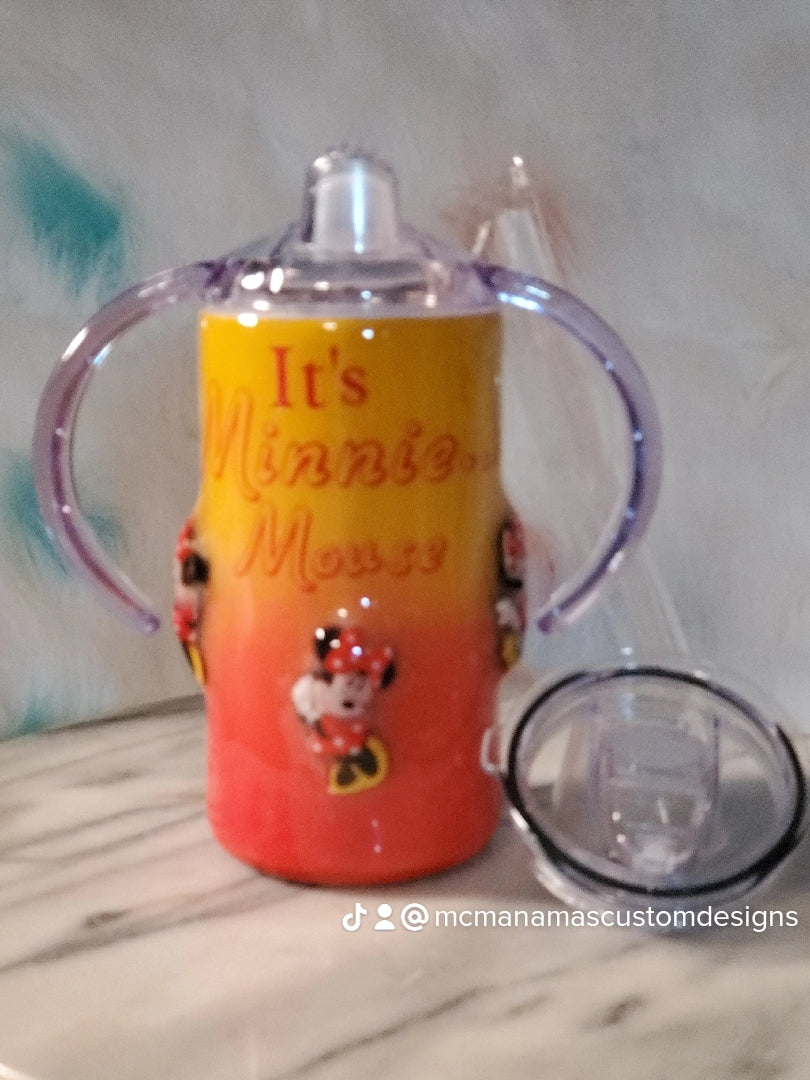 12 oz Stainless steel Minnie Mouse sippy cup