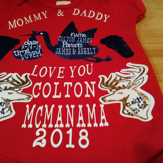 Mommy & Daddy love you personalized oneies