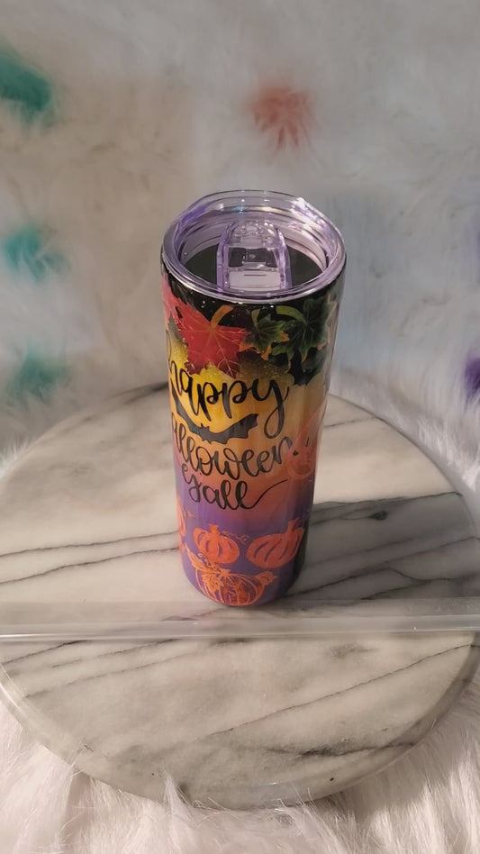 30 oz Happy Halloween double wall stainless steel tumbler cup